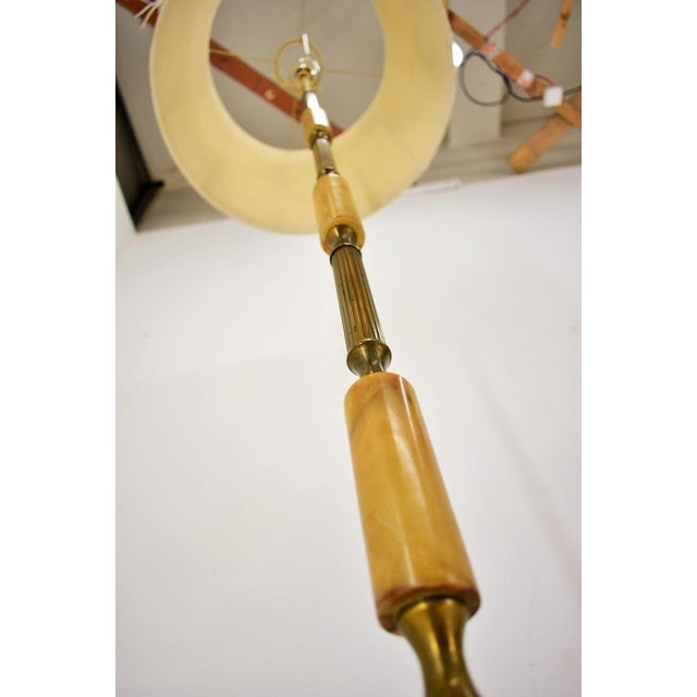 Mid-Century Alabaster and Brass Floor Lamp, Czechoslovakia, 1950s For Sale - Image 15 of 18