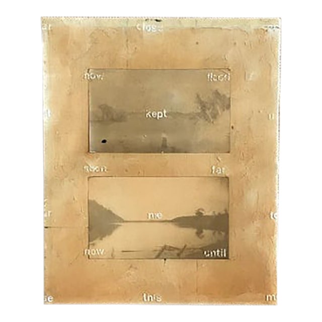 A fine example of Rachel Denny's earlier works, a mixed media piece incorporating photography, wood salvage and a resin...