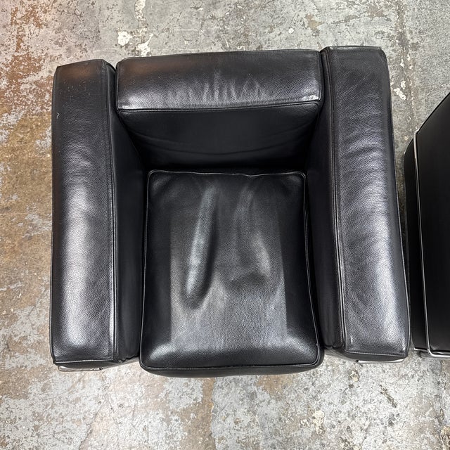 Le Corbusier Style Cube Lounge Chairs, Pair For Sale - Image 12 of 12