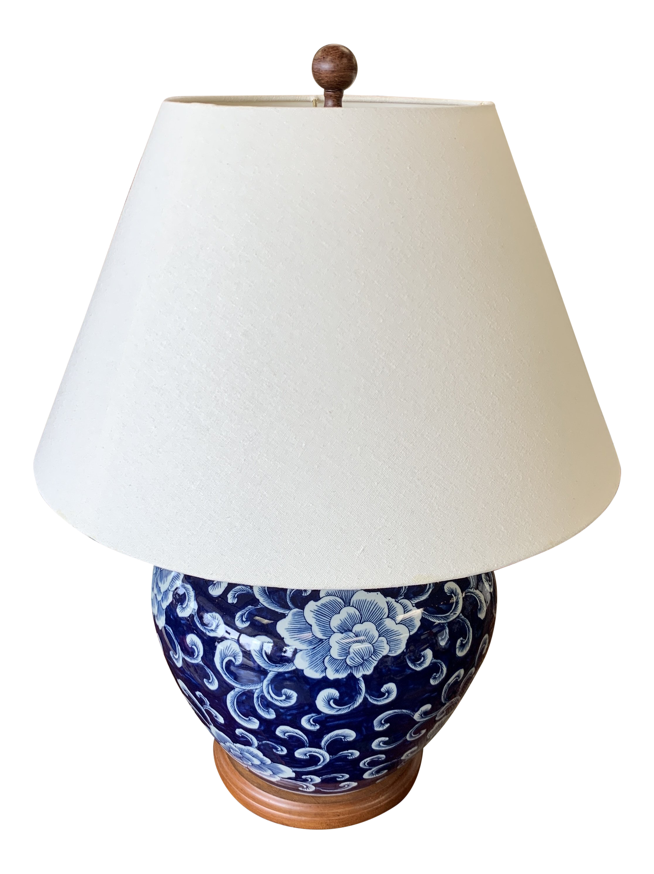 ralph lauren blue and white ginger jar lamps