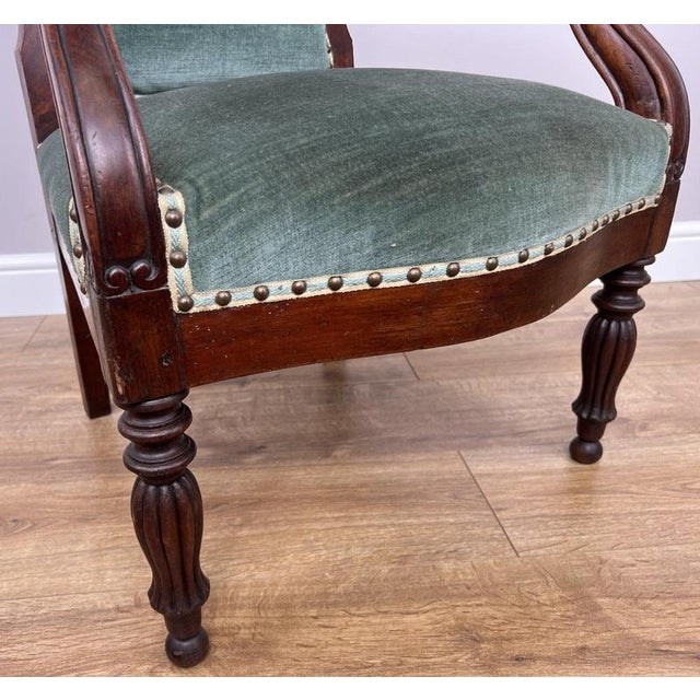 Antique French Style Armchair in Walnut For Sale - Image 14 of 16
