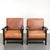20th Century Art Deco Cognac-Colored Cowhide Lounge Chairs, Set of 2 For Sale - Image 14 of 14