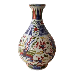 Antique Chinese Ducai Porcelain Vase