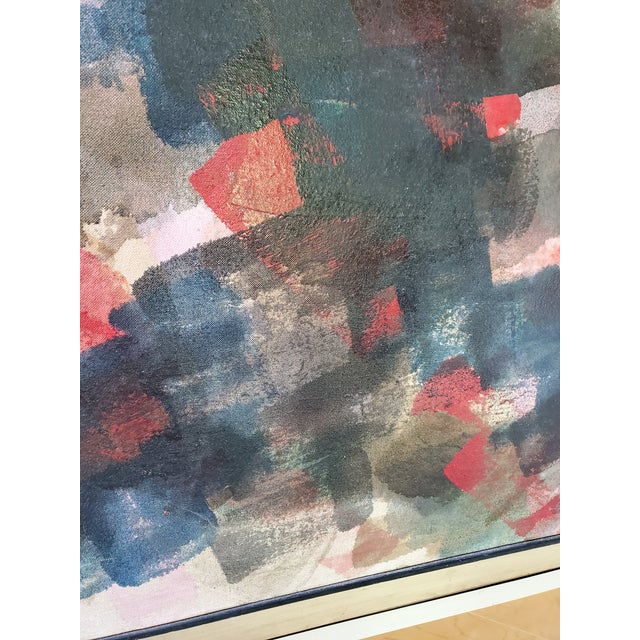 A rare original 1950's ( guaranteed by the artist signed with the correct inscription back canvas see images) abstract...