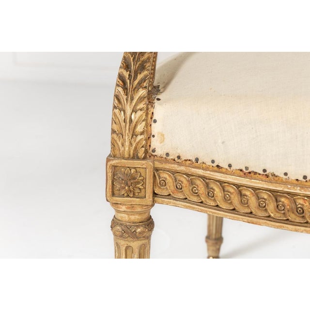 19th Century French Giltwood Armchairs, Set of 2 For Sale - Image 5 of 14