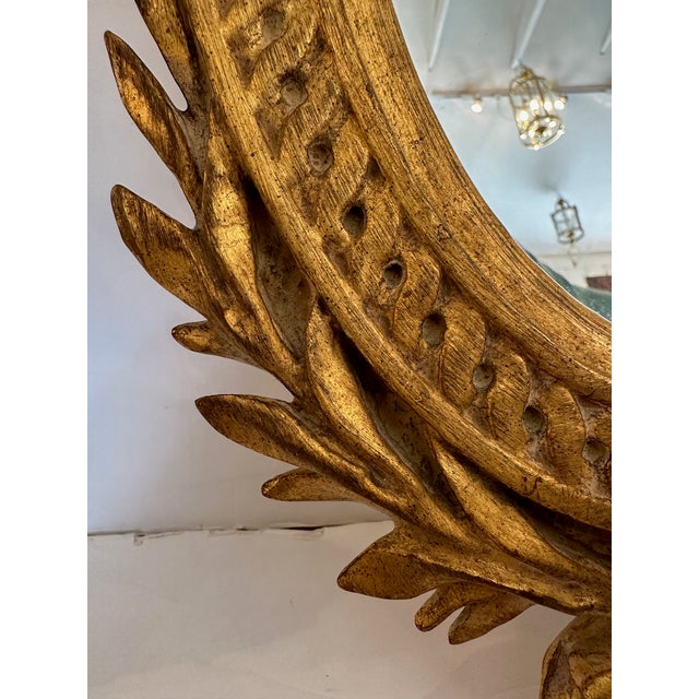 Giltwood Carvers Guild Oval & Mirrored Wall Candle Sconces-a Pair For Sale - Image 9 of 11