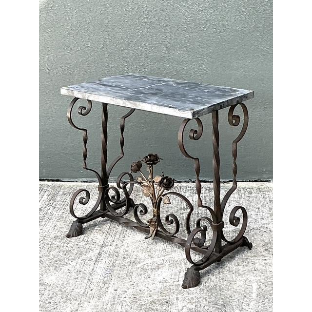 Vintage Addison Mizner Stone Top Table For Sale - Image 10 of 12