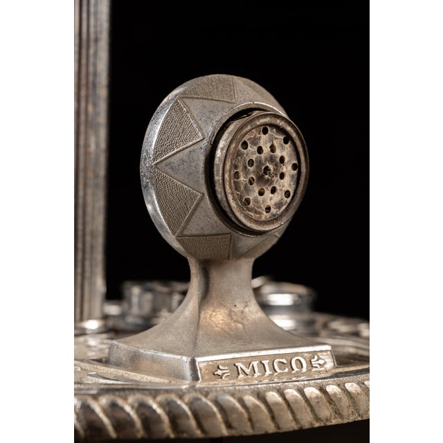 Metal Vintage Chrome Airplane Smoking Stand With Marbled Glass Lamp Base For Sale - Image 7 of 9