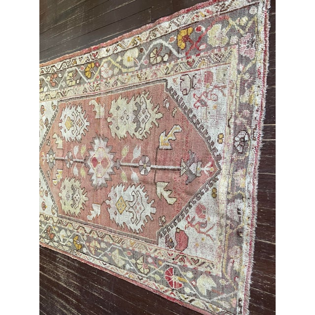 Antique Turkish Oushak Rug, 4' X 5'3" For Sale In Chicago - Image 6 of 9