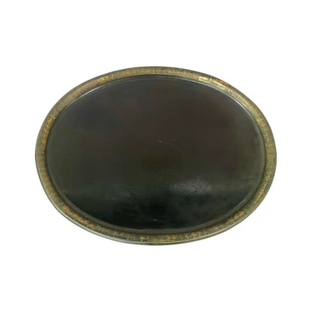 Late 19th Century Antique Paper Maché Tray Table With Faux Bamboo Base For Sale - Image 5 of 10