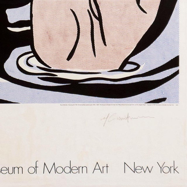 'Drowning Girl' after Roy Lichtenstein, Very Large, Artist Signed, NYMoMA Pop Art Exhibition Poster, Guggenheim ---...