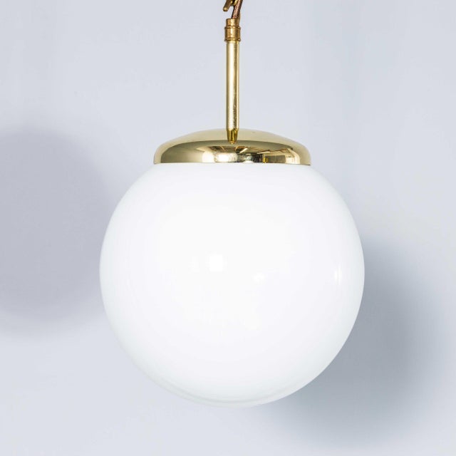 1950s Plain Opaline Pendant in Glass, 1950s For Sale - Image 5 of 12