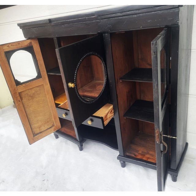 Antique Black Sideboard, 1890s For Sale - Image 12 of 18