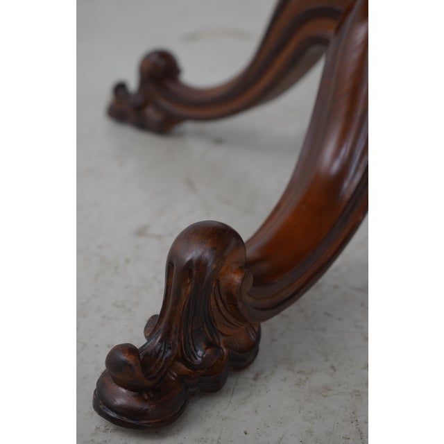 1980s Italian Continental Style Carved Dining Room Table For Sale - Image 5 of 18