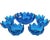 1960s 1960s Mid-Century Modern Blenko Luminous Blue Studio Art Glass Bowls - Set of Nine For Sale - Image 5 of 8