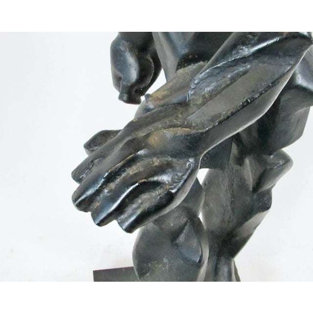 Mid 20th Century Mid 20th Century Meticulously Formed and Welded Brutalist Style Skater Sculpture For Sale - Image 5 of 12