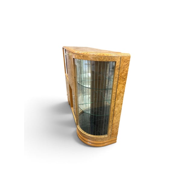 Art Deco Burl Wood Veneer Home Bar, 1930s For Sale - Image 6 of 9