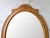 French Country Large Solid Oak & Beveled Glass Oval Mirror For Sale - Image 3 of 5