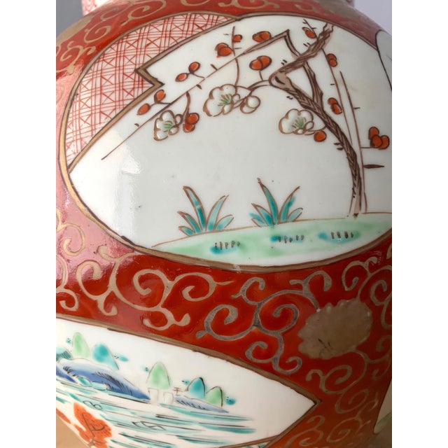 Near Pair of Antique Japanese Arita Export Ceramic Jars For Sale - Image 10 of 10