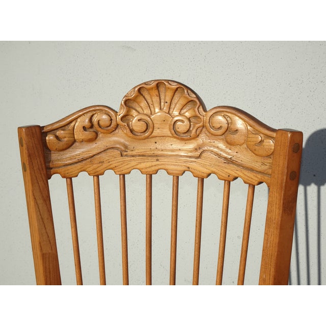 Set of 10 Vintage Mid Century Enkeboll La Condesa Oak Highback Spindle Chairs For Sale - Image 10 of 16