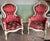 Mid 20th Century 3-Piece Victorian Rococo Revival Style Parlor Suite — Carved Cream & Gold Frames, Burgundy Brocade For Sale - Image 13 of 18