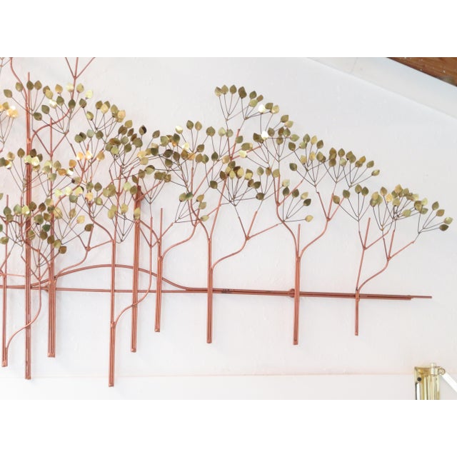 Mid Century Curtis Jere Elm Tree Forest Metal Wall Art