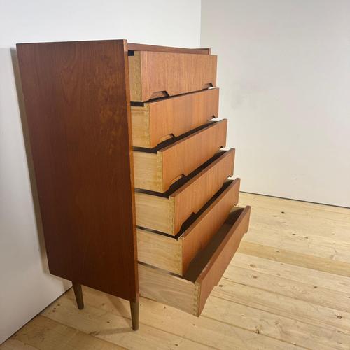 Mid-Century Scandinavian Danish Teak Chest of Drawers, 1960s For Sale - Image 9 of 10