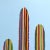 Contemporary Rainbow Cacti - Large Oversized Original Southwest Inspired Artwork on Canvas, Signed For Sale - Image 3 of 9