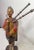 Rare Antique Hand Made Carved Wood German Bagpiper Whistler Sculpture Statue For Sale - Image 4 of 12