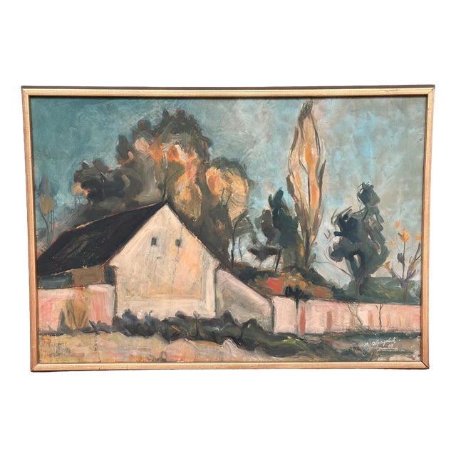 M. Olofgoluth, House, 1969, Oil on Panel For Sale