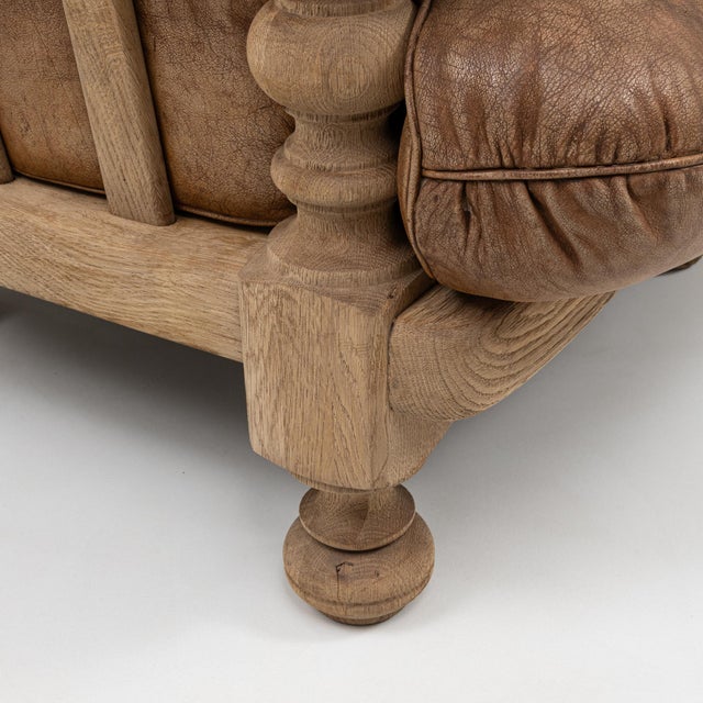 20th Century Belgian Leather Sofa For Sale - Image 13 of 18