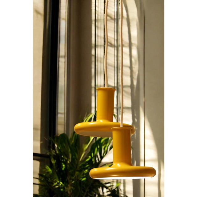 Optima Lamp in Yellow Metal by Hans Due for Fog & Mørup, 1970s For Sale - Image 15 of 16