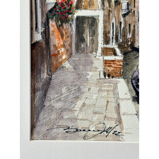 Traditional Venetian Watercolor Painting For Sale - Image 3 of 5