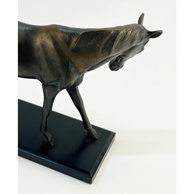 70's Vintage Cast Bronze Horse Sculpture For Sale In Atlanta - Image 6 of 12