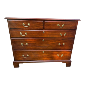 Late 20th Century Henkel Harris George III Mahogany Chest of Drawers
