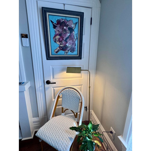 Contemporary Al Seneres Original Expressionist Cat Painting, Portland, 2013 For Sale - Image 3 of 3