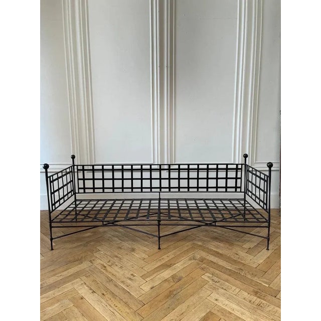 Custom Made Forged Iron European Style Sofa Daybed For Sale - Image 10 of 10