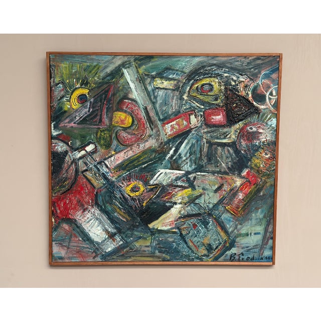 Bengt Fredriksson, Composition, 1960s, Oil on Canvas For Sale - Image 11 of 18
