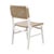 Worlds Away Matthew Izzo Home Monroe White Wood Woven Back and Rush Seat Dining Chair For Sale - Image 4 of 8