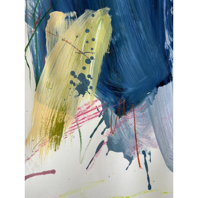 Paper Contemporary Abstract Acrylic and Pencil on Paper "Alter05" by Marcus Aitken For Sale - Image 7 of 8