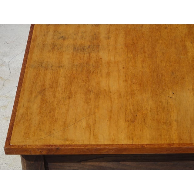 Rectangular Oak and Veneer Worktable, 1960s For Sale - Image 12 of 16