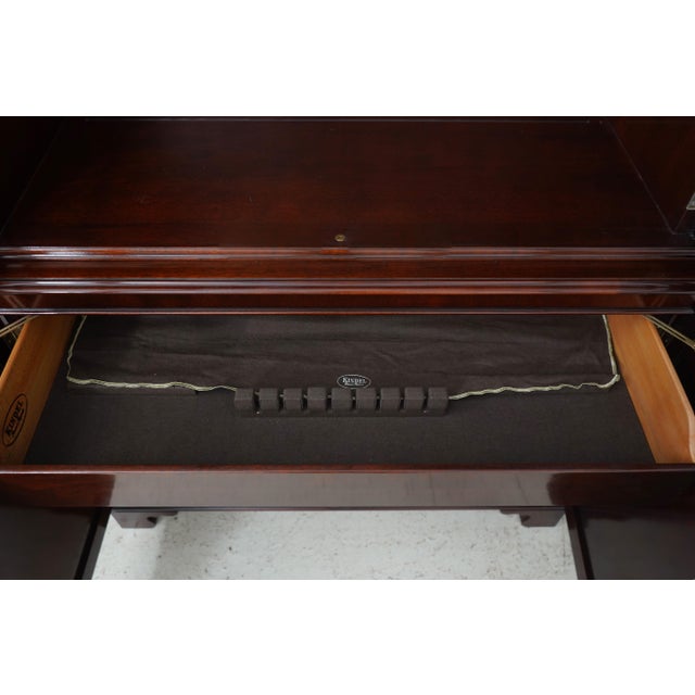 1980s Kindel Oxford Mahogany 4 Door Breakfront For Sale - Image 5 of 12