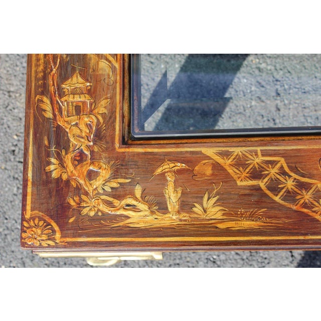 Chinoiserie Mastercraft Chinoiserie Glass-Top Coffee Table For Sale - Image 3 of 12