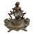 Antique French Art Nouveau Figural Double Inkwell For Sale