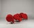 Metal Virgola Red Chairs by Yaacov Kaufmann for Arflex, 1991, Set of 3 For Sale - Image 7 of 13