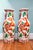 Pair of vintage Chinese porcelain baluster-form vases featuring vibrant hand-painted Foo Dog (Imperial Guardian Lion)...