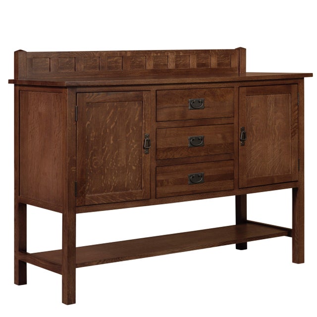 Mission Turner Sideboard With 3 Drawers and 2 Doors - Walnut (Aw) - 58" For Sale - Image 11 of 11