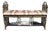 Oscar Bach Attributed Gilt Bronze and Wrought Iron Upholstered Bench For Sale