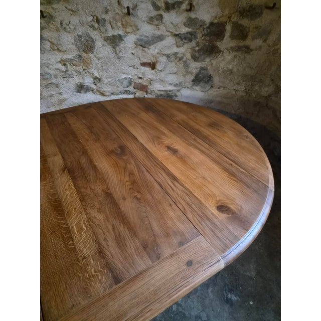 Vintage French Oak Extendable Drop-Leaf Dining Table, 1950s For Sale - Image 10 of 18