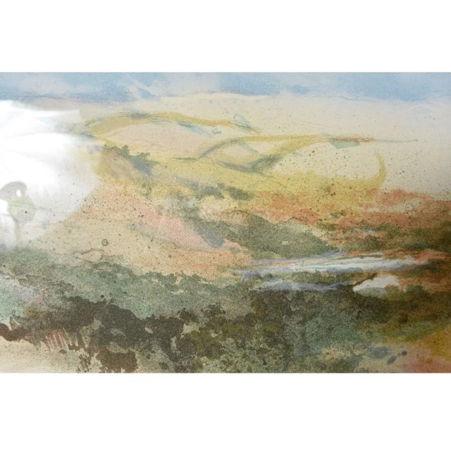 Large Scale John Maxon Hi Rider Watercolor Abstract Landscape Aquatint Etching For Sale - Image 4 of 12